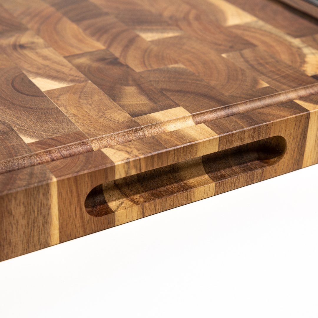 IXA10® | Tabla de Madera de Acacia + Cuchillo Chef