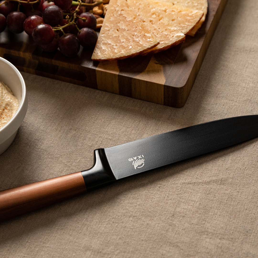 IXA10® | Tabla de Madera de Acacia + Cuchillo Chef