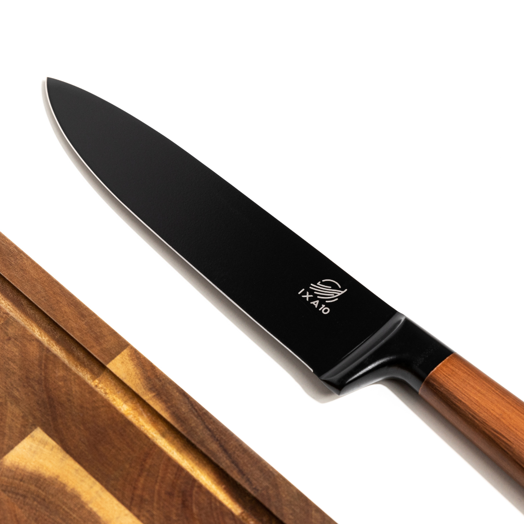 IXA10® | Tabla de Madera de Acacia + Cuchillo Chef