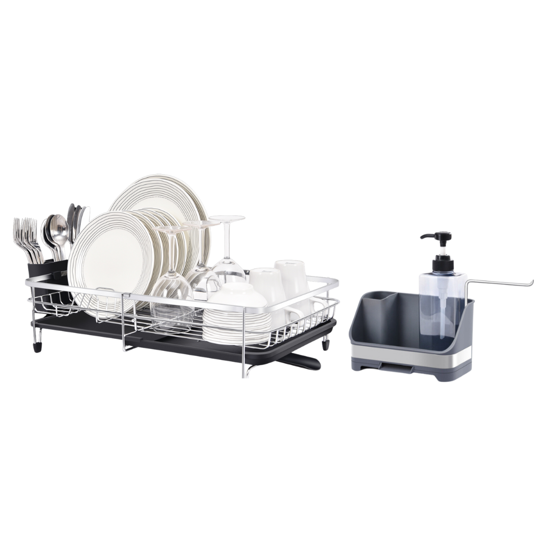 IXA10® | Escurreplatos Expandible + Dispensador de Jabón