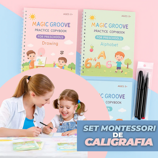 Set de Montessori Libro de Caligrafía y Aprendizaje + Bolígrafos